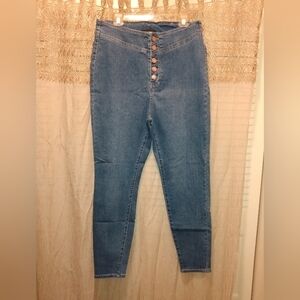 NWOT🔥 Fashion Nova High Waisted 5 Button Fly Skinny Jeans Women's Size 16